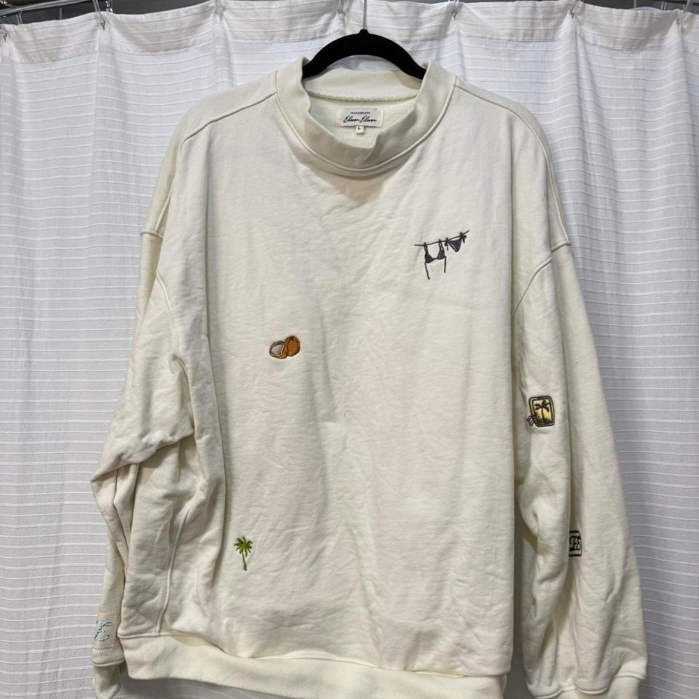 Eleven Eleven Embroidered Summer Mockneck